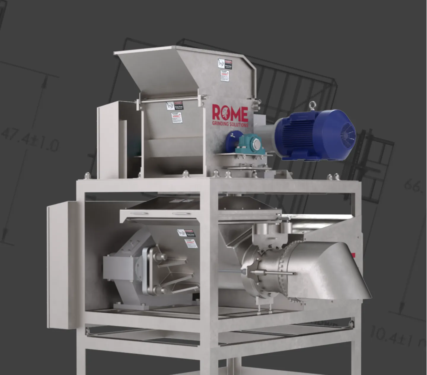 Colossus – Our largest grinder mobile hero image showing grinder The Titan grinder from Rome Grinding Solutions