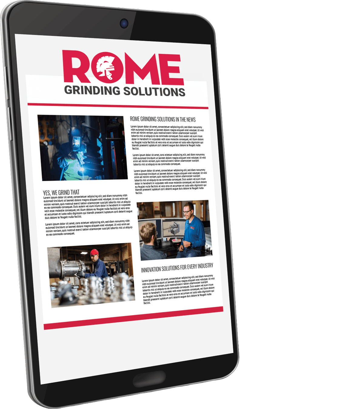 Rome site view Tablet